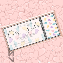 Load image into Gallery viewer, Hearts Background Event Ticket Design for Gift Giving Voucher