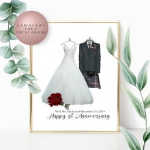 Load image into Gallery viewer, Custom Illustration Wedding Outfits