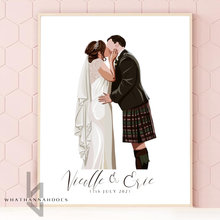 Load image into Gallery viewer, Custom Colour Block Style Digitally Drawn Artwork