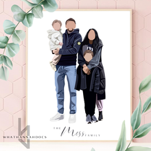 Load image into Gallery viewer, Custom Colour Block Style Digitally Drawn Artwork