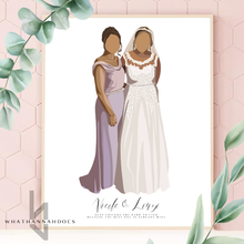 Load image into Gallery viewer, Custom Colour Block Style Digitally Drawn Artwork