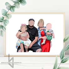 Load image into Gallery viewer, Custom Colour Block Style Digitally Drawn Artwork