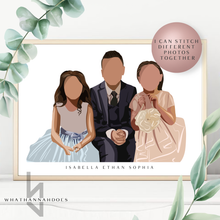 Load image into Gallery viewer, Custom Colour Block Style Digitally Drawn Artwork