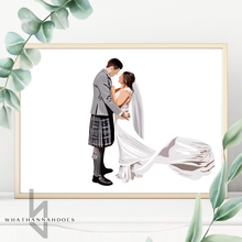 Load image into Gallery viewer, Custom Colour Block Style Digitally Drawn Artwork