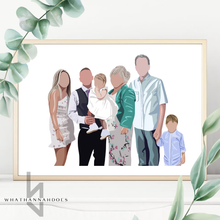 Load image into Gallery viewer, Custom Colour Block Style Digitally Drawn Artwork