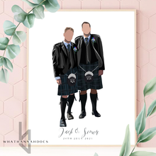 Load image into Gallery viewer, Custom Colour Block Style Digitally Drawn Artwork