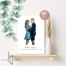 Load image into Gallery viewer, Custom Colour Block Style Digitally Drawn Artwork