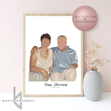 Load image into Gallery viewer, Custom Colour Block Style Digitally Drawn Artwork