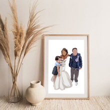 Load image into Gallery viewer, Custom Colour Block Style Digitally Drawn Artwork