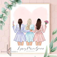 Load image into Gallery viewer, Robes Line Up Family Friends Portrait