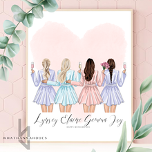 Load image into Gallery viewer, Robes Line Up Family Friends Portrait