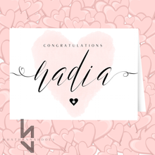 Load image into Gallery viewer, Congratulations Card Personalise your Names