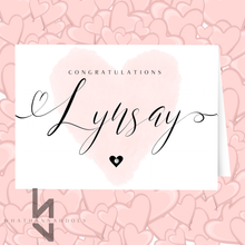 Load image into Gallery viewer, Congratulations Card Personalise your Names