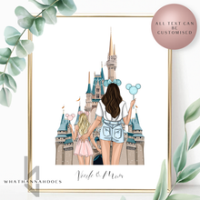 Load image into Gallery viewer, Best Friends At Disney Line Up Back Portrait Family