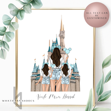 Load image into Gallery viewer, Best Friends At Disney Line Up Back Portrait Family