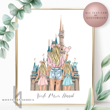 Load image into Gallery viewer, Best Friends At Disney Line Up Back Portrait Family