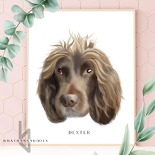 Load image into Gallery viewer, Pet Portrait Digitally Drawn Artwork