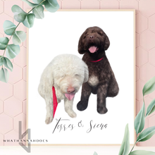 Load image into Gallery viewer, Pet Portrait Digitally Drawn Artwork