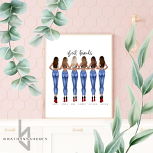 Load image into Gallery viewer, Friends Standing Up Back Portrait Line Up