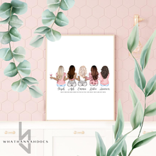 Load image into Gallery viewer, Best Friends Sitting Down Back Portrait Line Up