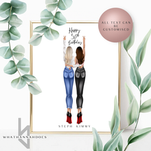 Load image into Gallery viewer, Friends Standing Up Back Portrait Line Up