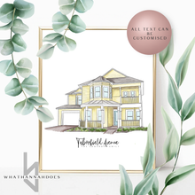 Load image into Gallery viewer, Sketch Style Home Digitally Drawn Artwork