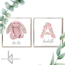 Load image into Gallery viewer, Pink Floral Name Print
