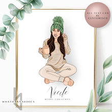 Load image into Gallery viewer, Best Friends Jammies and Hot Chocolate Line Up Back Portrait Family