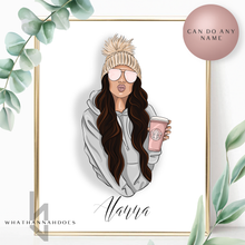 Load image into Gallery viewer, Best Friends Hoodies and Starbucks Line Up Back Portrait Family