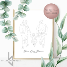 Load image into Gallery viewer, Custom Black and White Line Drawing Style Digitally Drawn Artwork