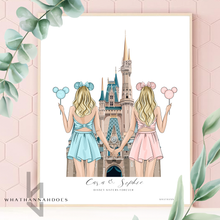 Load image into Gallery viewer, Best Friends At Disney Line Up Back Portrait Family