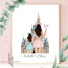 Load image into Gallery viewer, Best Friends At Disney Line Up Back Portrait Family