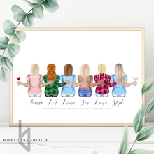 Load image into Gallery viewer, Best Friends Sitting Down Back Portrait Line Up