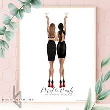 Load image into Gallery viewer, Friends Standing Up Back Portrait Line Up