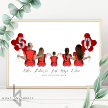 Load image into Gallery viewer, Family Sitting Down Back Portrait Line Up