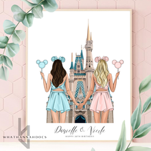 Load image into Gallery viewer, Best Friends At Disney Line Up Back Portrait Family