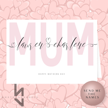 Load image into Gallery viewer, Mum Card With Personalised Children's Names