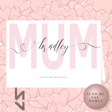 Load image into Gallery viewer, Mum Card With Personalised Children's Names