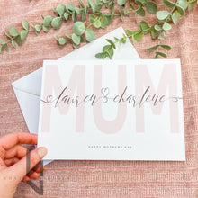 Load image into Gallery viewer, Mum Card With Personalised Children's Names