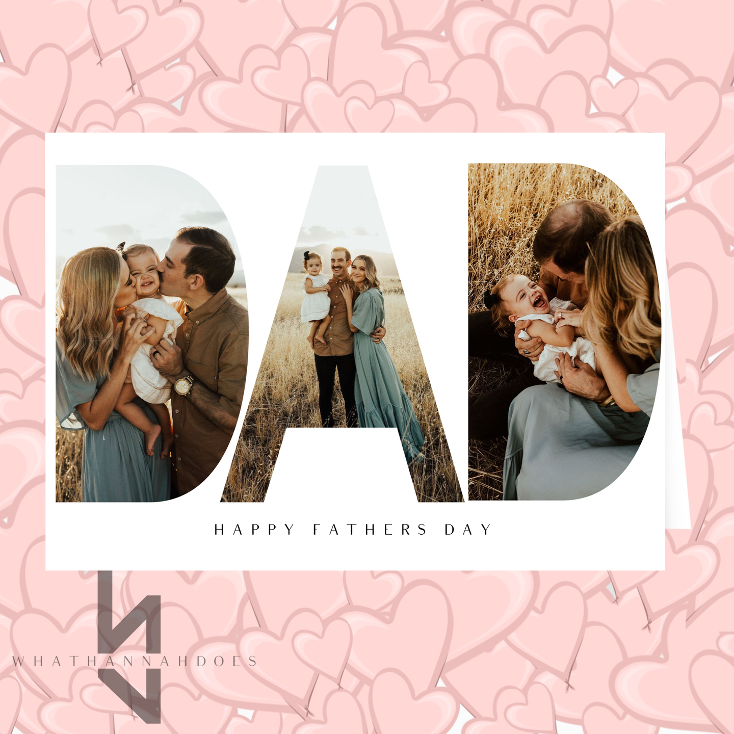 Fathers Day DAD Personalised Photo Photograph A5 Card