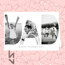 Load image into Gallery viewer, Fathers Day DAD Personalised Photo Photograph A5 Card
