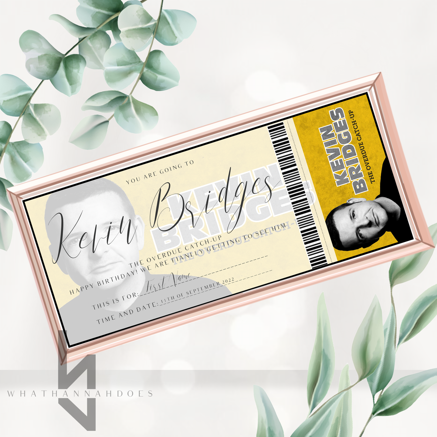 Event Ticket Design for Gift Giving Voucher