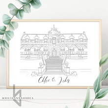 Load image into Gallery viewer, Sketch Style Wedding Venues Digitally Drawn Artwork
