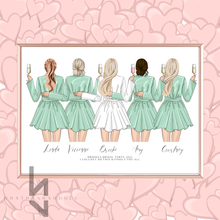 Load image into Gallery viewer, Bridesmaids Standing Up Back Portrait Line Up
