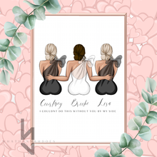 Load image into Gallery viewer, Bridesmaids Sitting Down Line Up Portrait
