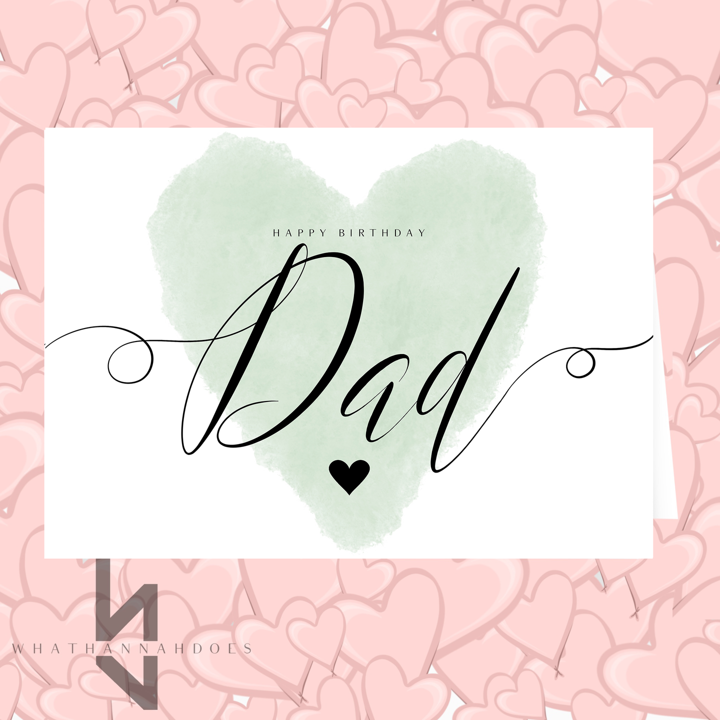 Happy Birthday Dad A5 Card With Diamonte Heart