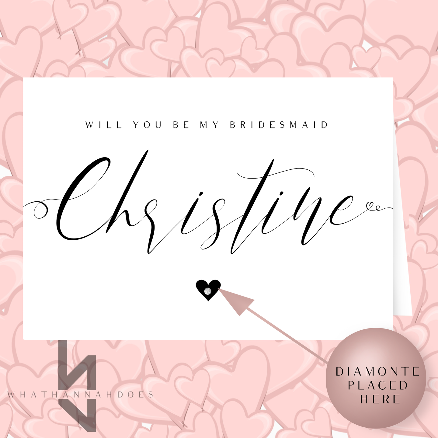 Will You Be My Bridesmaid A5 Card Personalised Name
