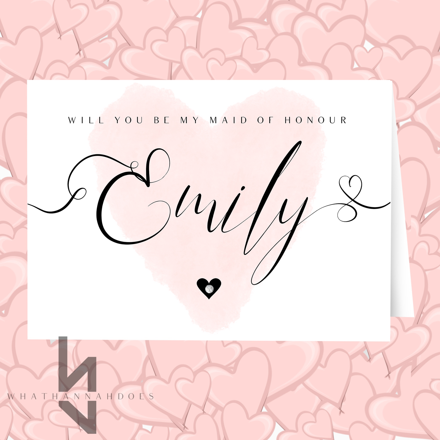 Will You Be My Maid Of Honour A5 Card Personalised Name